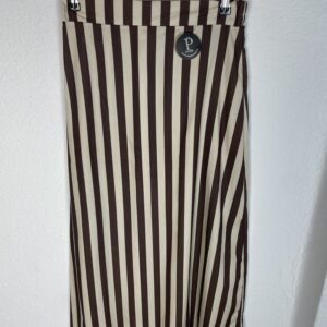FALDA RAYAS MARRON Y BEIG