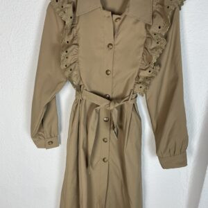 GABARDINA LARGA DETALLE BLONDA