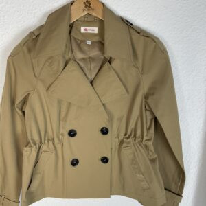 GABARDINA CORTA CAPA CINTURA AJUSTABLE