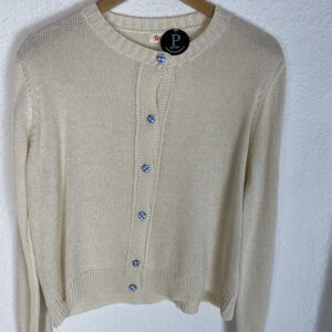 CHAQUETA BEIG DETALLES BOTONES VICHY