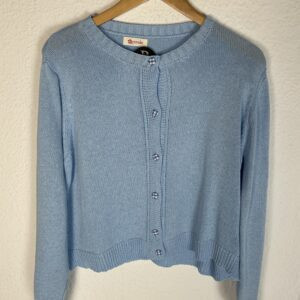 CHAQUETA CELESTE DETALLE VICHY