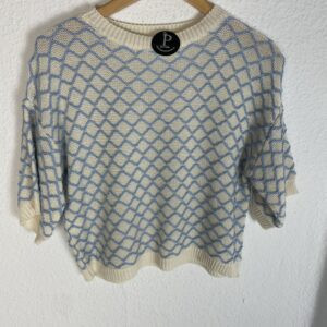 JERSEYR HILO BEIG DETALLES AZUL