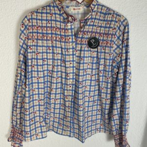 CAMISA CEREZAS DETALLE NIDO DE ABEJA