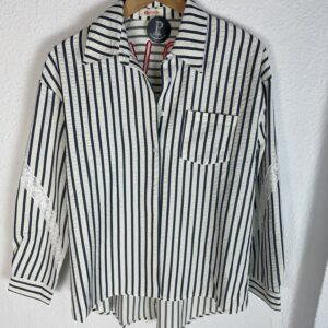 CAMISA RAYAS MARINO LOVE BORDADO