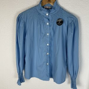 CAMISA AZUL NIDO DE ABEJA