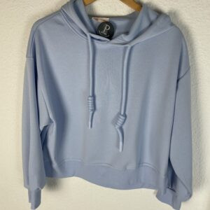 SUDADERA CAPUCHA CELESTE