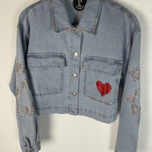 CHAQUETA VAQUERA BORDADA CORAZON