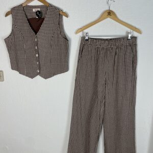 CONJUNTO VICHY CHALECO Y PANTALÓN