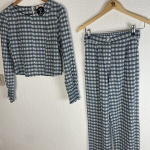 CONJUNTO BLUSA Y PANTALON CUADROS