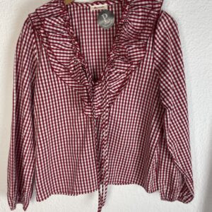 CAMISA VICHY ROJA VOLANTES