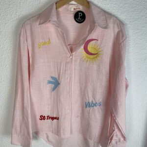 CAMISA ROSA BORDADA