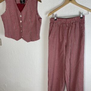 CONJUNTO VICHY CHALECO Y PANTALON