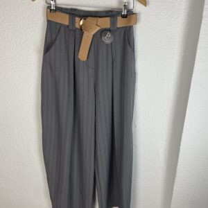 PANTALON RAYAS ANCHO GRIS