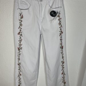 PANTALON BLANCO BORDADO