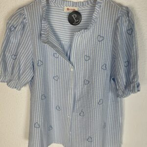 CAMISA RAYAS CORAZONES BORDADOS CORAZONES