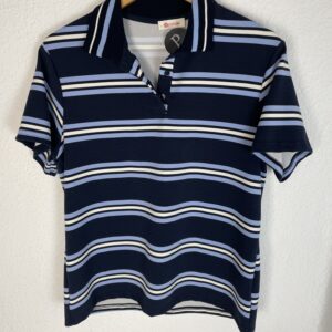 CAMISETA POLO RAYAS MARINO