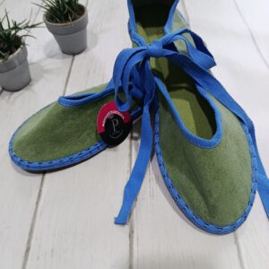 MERCEDITAS ATADA VERDE Y AZUL