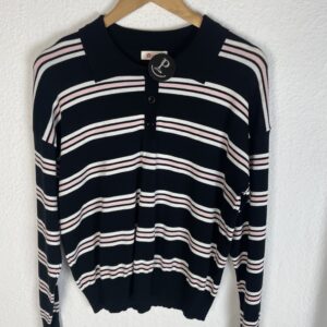 JERSEYRS RAYAS NEGRO Y ROSA CUELLO POLO