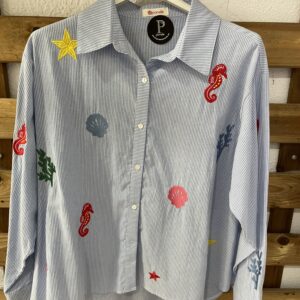 CAMISA RAYAS BORDADA DETALLES DEL MAR