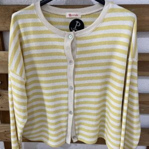 CHAQUETA SUDADERA RAYAS AMARILLA