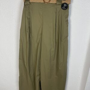 PANTALON RECTO VERDE CON CINTURON