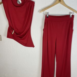 CONJUNTO PUNTO DE SEDA ROJO