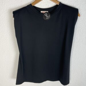 CAMISETA HOMBRERAS NEGRA