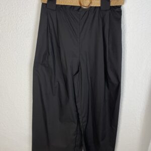 PANTALÓN LINO RECOGIDO NEGRO