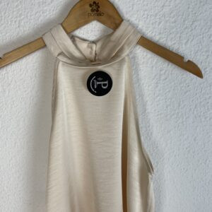 TOP SATINADO ASIMÉTRICO BEIG