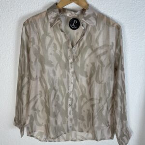 CAMISA VERDE GASA ESTAMPADA