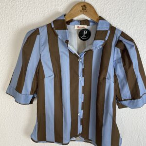 CAMISA RAYAS AZUL Y MARRÓN RAYAS