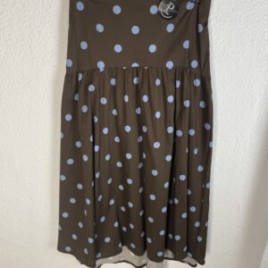 FALDA LUNARES MARRON Y AZUL