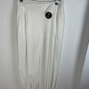 PANTALÓN LINO RECOGIDO BLANCO