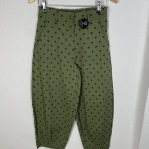 PANTALON LUNARES GLOBO VERDE Y MARRON