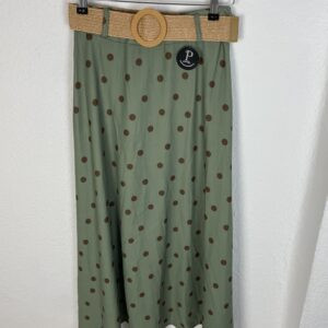 FALDA LUNARES MARRON Y VERDE