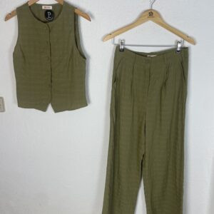 CONJUNTO CUADROS VERDE CHAQUETA Y PANTALON