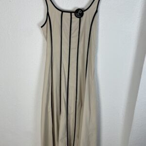 VESTIDO LINO DETALLES NEGROS