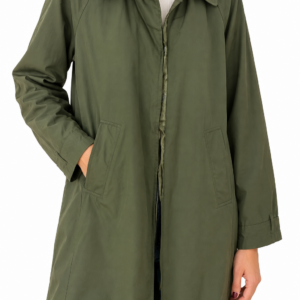 GABARDINA VERDE ABOTONADA
