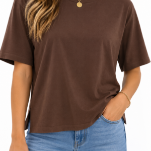 CAMISETA BÁSICA MARRÓN