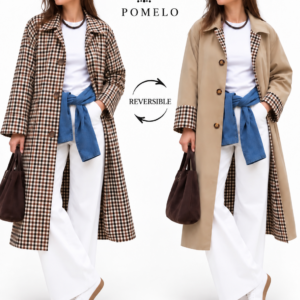 GABARDINA REVERSIBLE BEIG Y CUADROS