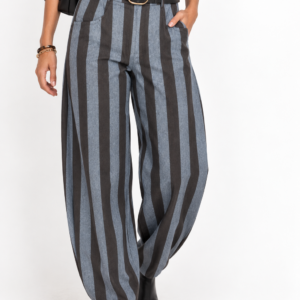 PANTALÓN RAYAS AZUL Y MARRÓN PUNTO
